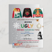 Ugly Sweater Kerstparty Uitnodiging (Voorkant / Achterkant)