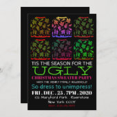 Ugly Sweater Kerstparty Uitnodiging (Voorkant / Achterkant)
