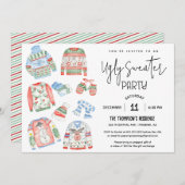 Ugly Sweater Kerstparty Uitnodiging (Voorkant / Achterkant)