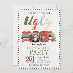 Ugly Sweater Kerstparty Uitnodiging