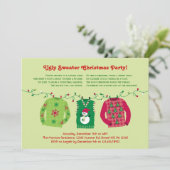 Ugly Sweater Kerstparty Uitnodiging (Staand voorkant)