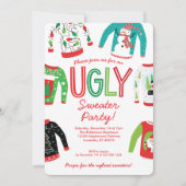 Ugly Sweater Kerstparty Uitnodiging (Voorkant)