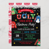 Ugly Sweater Kerstparty Uitnodiging (Voorkant / Achterkant)