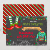 Ugly Sweater Kerstparty Uitnodiging (Voorkant / Achterkant)