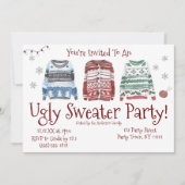 Ugly Sweater Kerstuitnodiging Kaart (Voorkant)