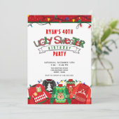 Ugly Sweater Party 40th Birthday Kaart (Staand voorkant)