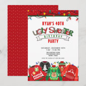 Ugly Sweater Party 40th Birthday Kaart (Voorkant / Achterkant)