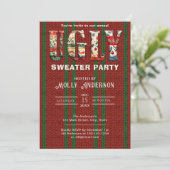Ugly Sweater Party Bewaar de datum Save The Date (Staand voorkant)