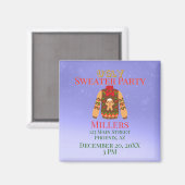 Ugly Sweater Party Herinnering Magneet (Voorkant / Achterkant)