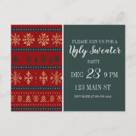 Ugly Sweater Party Invitation Briefkaart