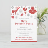 Ugly Sweater Party Invitation entreprise Nordic (Debout devant)