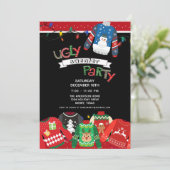 Ugly Sweater Party Invitation Kaart (Staand voorkant)