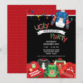 Ugly Sweater Party Invitation Kaart (Voorkant / Achterkant)