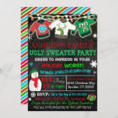 Ugly Sweater Party Invitation Kaart (Voorkant / Achterkant)