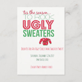 Ugly Sweater Party Invitation Kaart