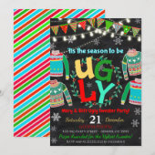 Ugly Sweater Party Invitation Kaart (Voorkant / Achterkant)