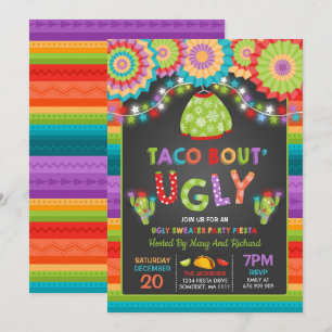 Ugly Sweater Party Nodig Fiesta Taco uit voor Ugly Kaart