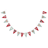 Ugly Sweater Party Red en Green Bunting Banner (Alle)