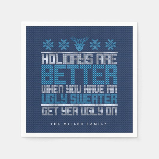 Ugly Sweater Party Servetten (Voorkant)