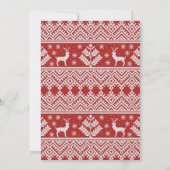 Ugly Sweater Party Uitnodiging Kerstmis Elfed Up (Achterkant)