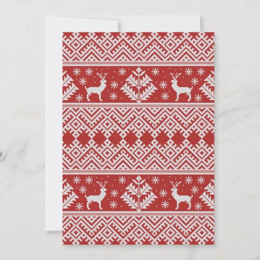 Ugly Sweater Party Uitnodiging Kerstmis Elfed Up (Achterkant)