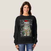 Ugly Sweater Style Xmas Lights Santa White Tiger C (Voorkant volledig)