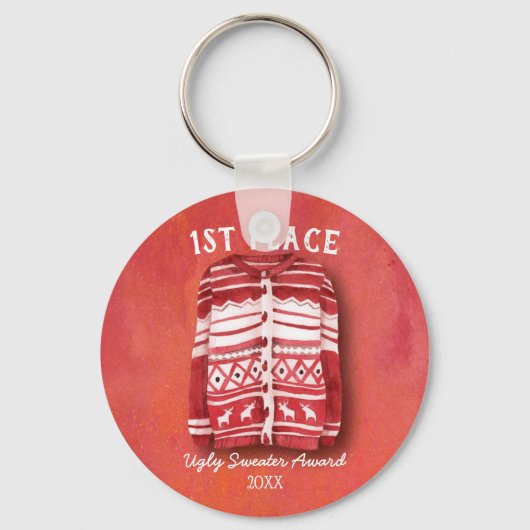 Ugly Sweater Tacky Award Sleutelhanger (Voorkant)