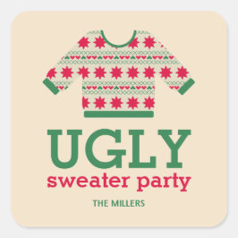 Ugly Sweater Vierkante Sticker