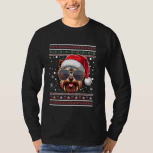 Ugly Sweater X-mas Santa Yorkshire Terriër Hond Ch T-shirt