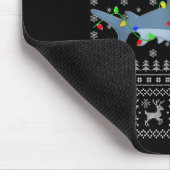 Ugly Sweater Xmas Lights Santa Hammerhead Shark Ch Muismat (Hoek)