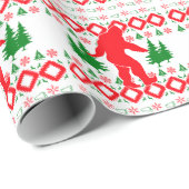 Ugly Xmas Bigfoot Cadeaupapier (Rol Hoek)