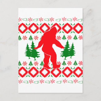 Ugly Xmas Bigfoot Feestdagenkaart