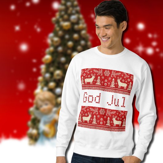 ugly Xmas -kintted look motifs Trui