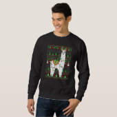 Ugly Xmas Sweater Style Lighting Alpaca Christmas (Voorkant volledig)