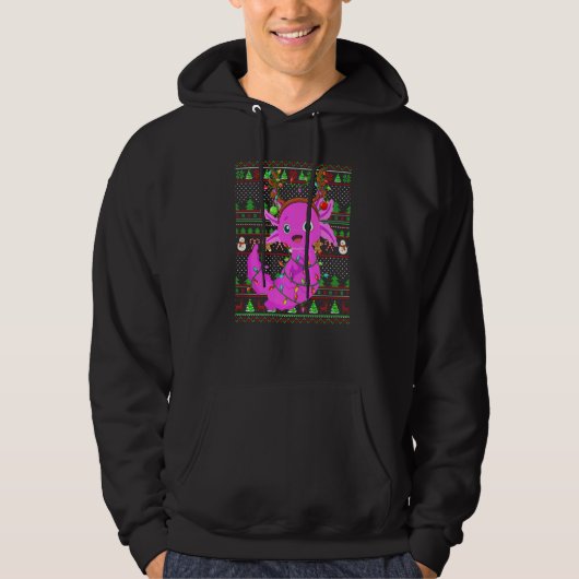 Ugly Xmas Sweater Style Lighting Axolotl Christmas (Voorkant)