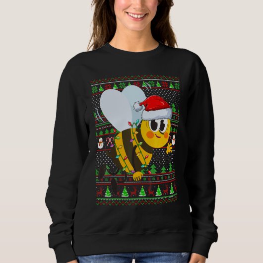 Ugly Xmas Sweater Style Lighting Bee Christmas (Voorkant)