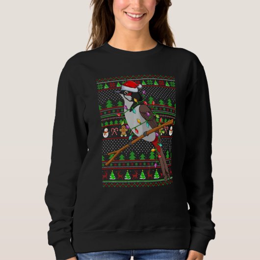 Ugly Xmas Sweater Style Lighting Bulbul Bird Chris (Voorkant)