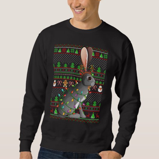 Ugly Xmas Sweater Style Lighting Hare Christmas (Voorkant)