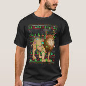 Ugly Xmas Sweater Style Lighting Mountain Lion Chr T-shirt (Voorkant)