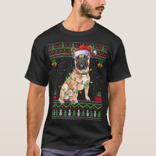 Ugly Xmas Sweater Style Santa French Bulldog Chris T-shirt