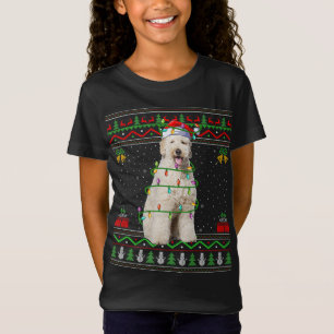 Ugly Xmas Sweater Style Santa Labradoodle Dog Chri T-shirt