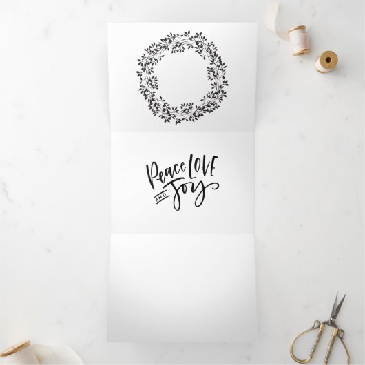 Ugly Xmas Sweaters Polar Beer Snowman Rudolf Red Drieluik Wenskaart (Binnen)