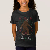 Ugly Xmas Tree Cryptid Sasquatch Bigfoot Kerstmis T-shirt (Voorkant)