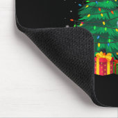 Ugly Yorkshire Terrier Kerstman Hoed Kerstverlicht Muismat (Hoek)