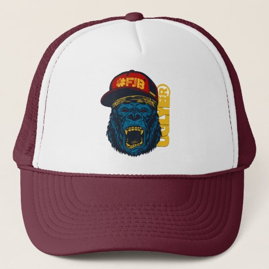 UGLYE ®️ Ferocious Gorilla Trucker Hat Pet (Voorkant)