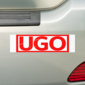 Ugo Stempel Bumpersticker (Op auto)