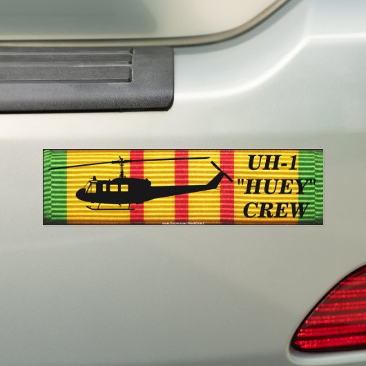UH-1 "Huey"-bemanning - Bumpersticker met VSM-lint (Op auto)