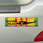 UH-1 "Huey" DUSTOFF PILOT VSM Bumpersticker (Op auto)