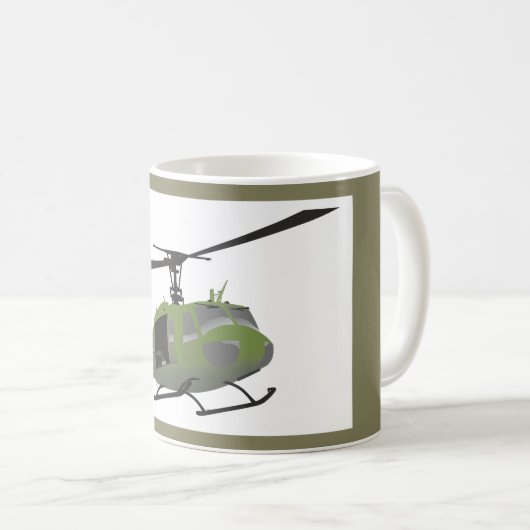 UH-1 Huey Hélicoptère Militaire Mug (Devant droit)