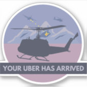 UH-1 Huey Helikopter Sticker (Voorkant)